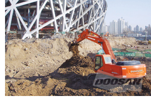 Doosan Excavators Used in Beijing Olympics Venue Construction