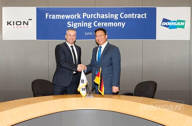 Doosan Infracore Exports Engines to the World’s No. 2  Forklift Company KION